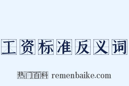 工资标准反义词是什么意思的图片